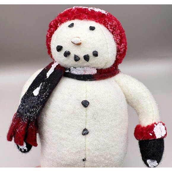 Vintage Cody Foster Primitive Snowman ESC Trading Rustic Folk Art 2002 9 Inch - Picture 8 of 8